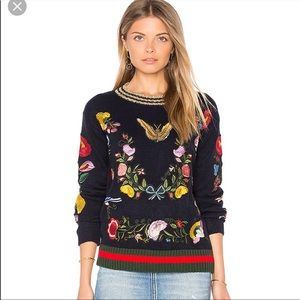 Like GUCCI sweater with embroidery